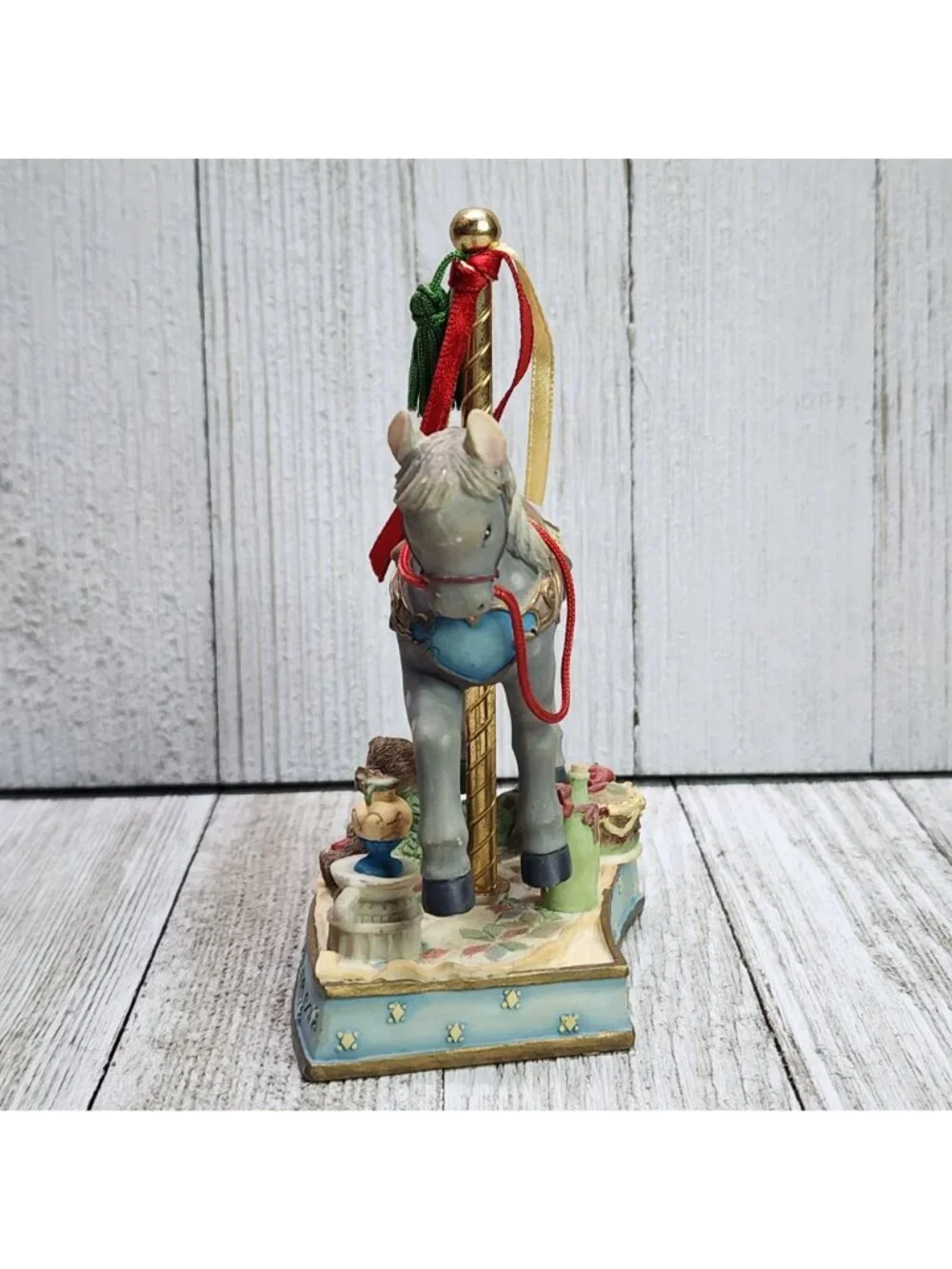 Vintage Enesco Heritage House Carousel Horse Statue 1999 Country Fair Collection